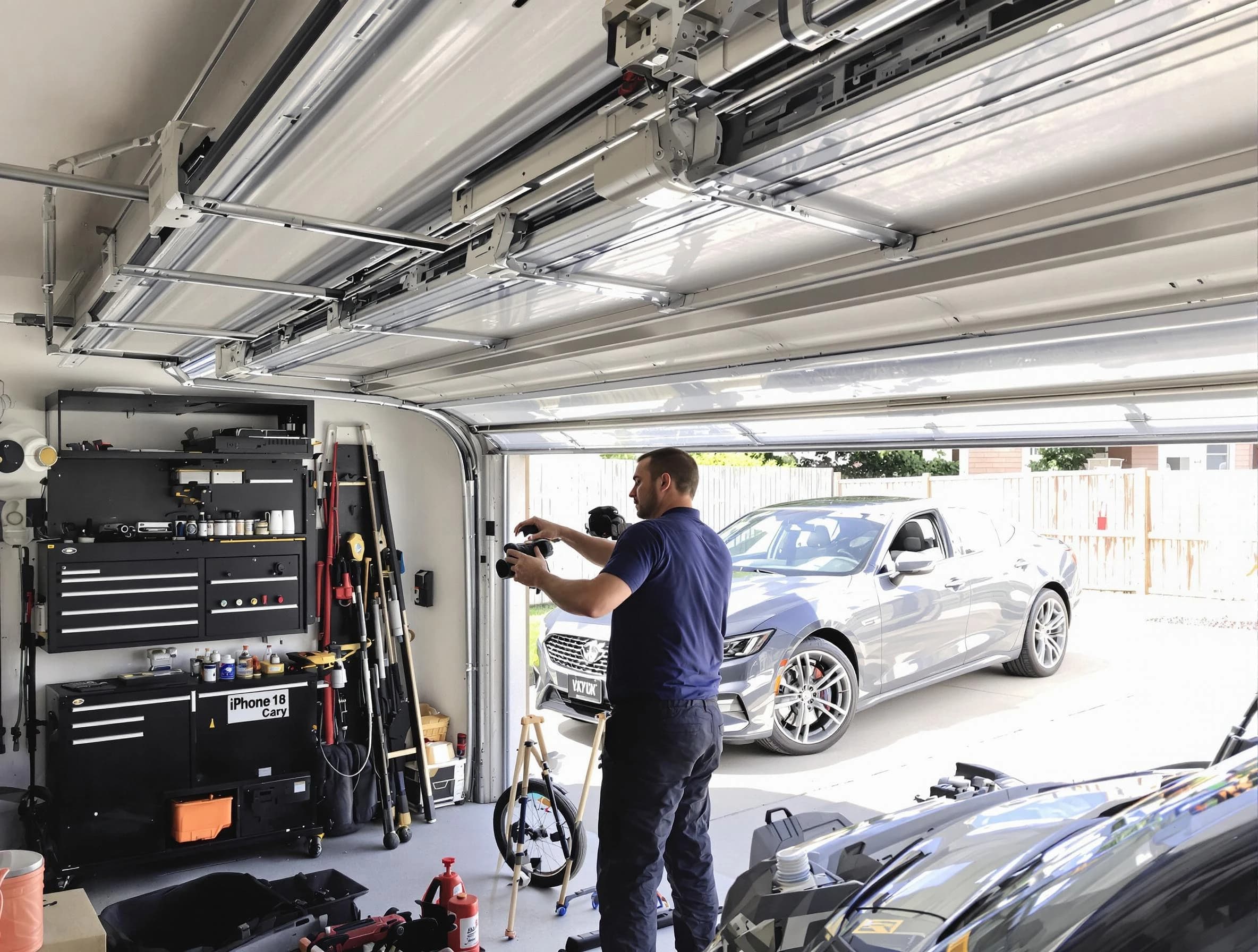 Dublin Garage Door Repair technician fixing noisy garage door in Dublin