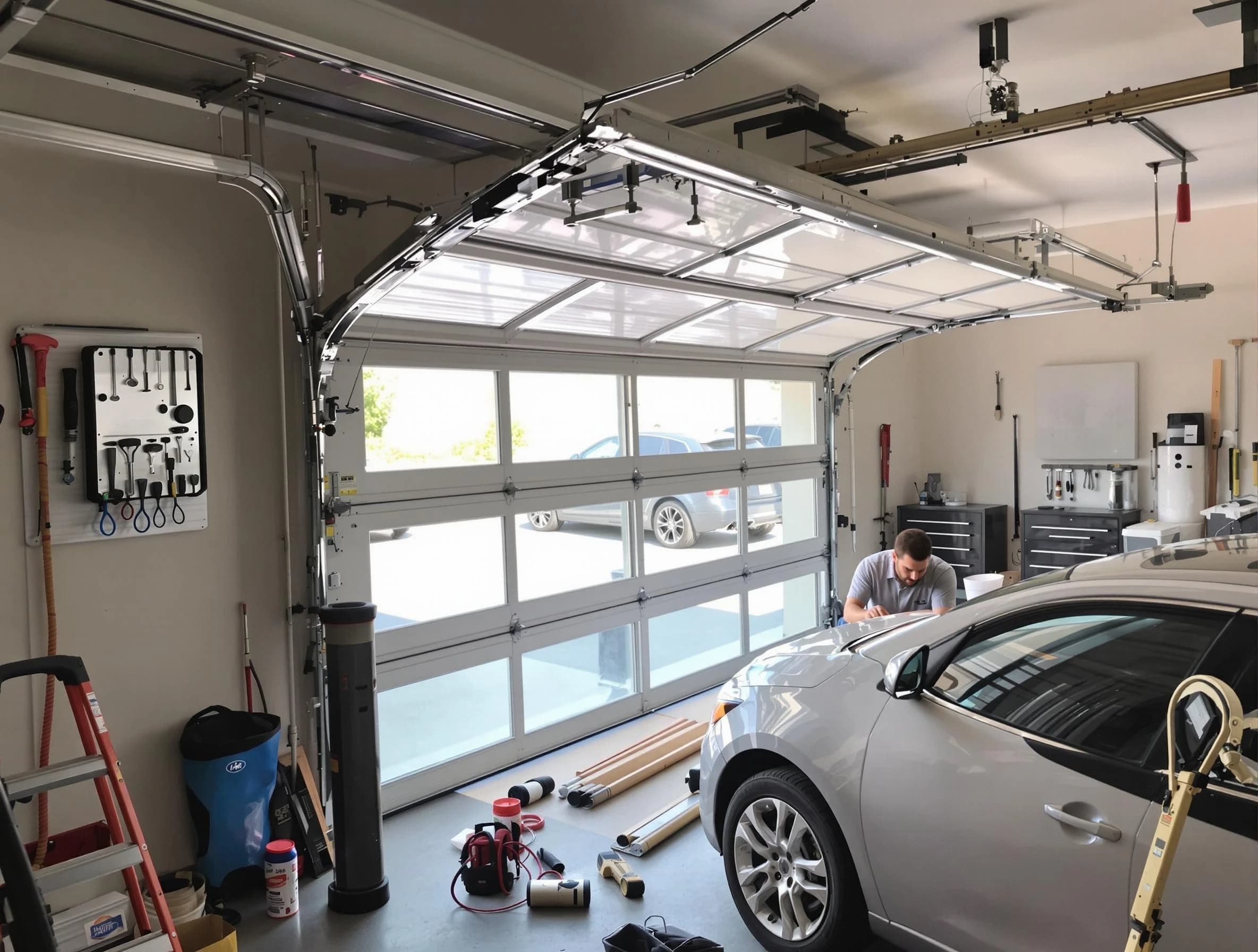 Garage door noise reduction service by Dublin Garage Door Repair in Dublin