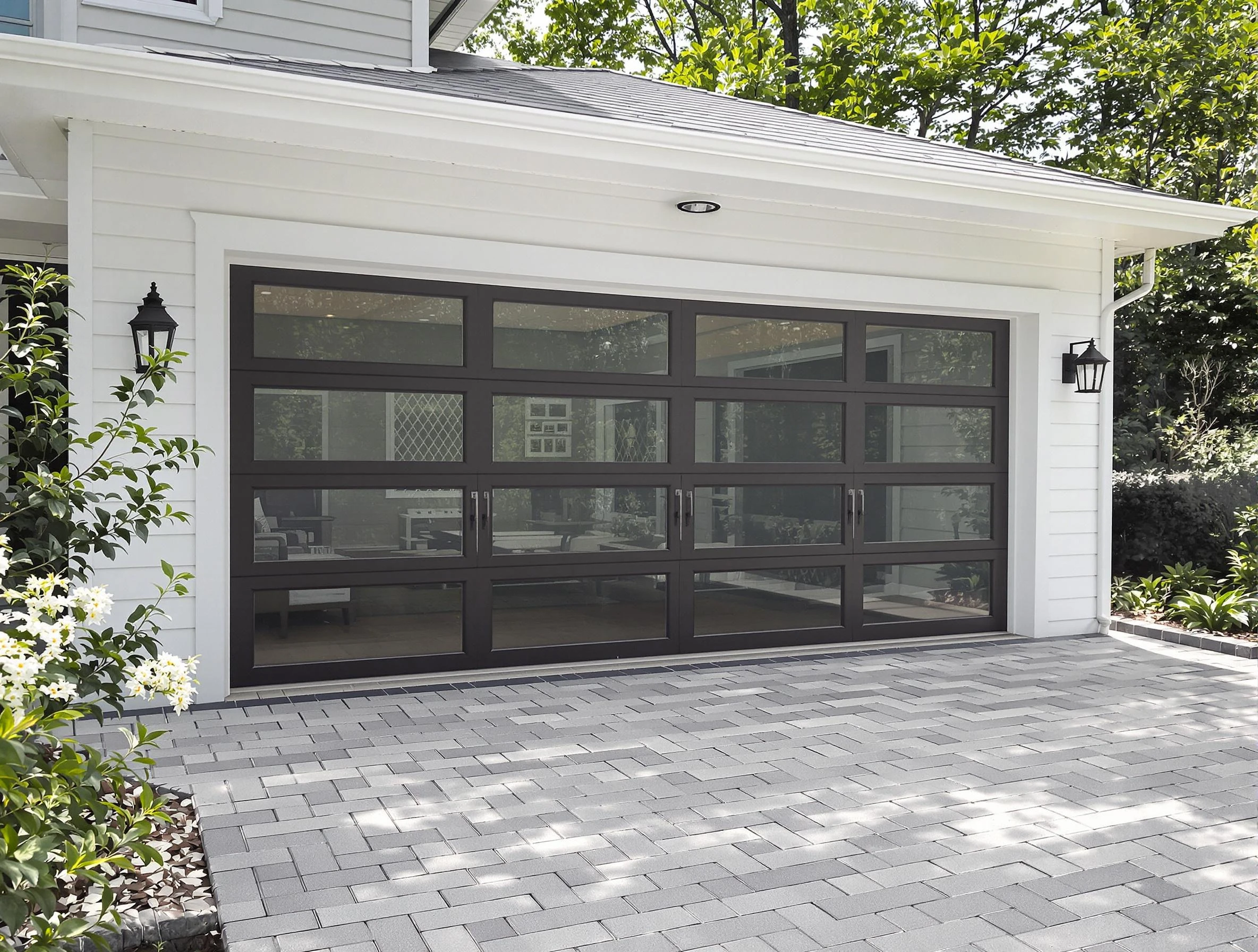 Dublin Garage Door Repair design specialist presenting custom garage door options to Dublin homeowner